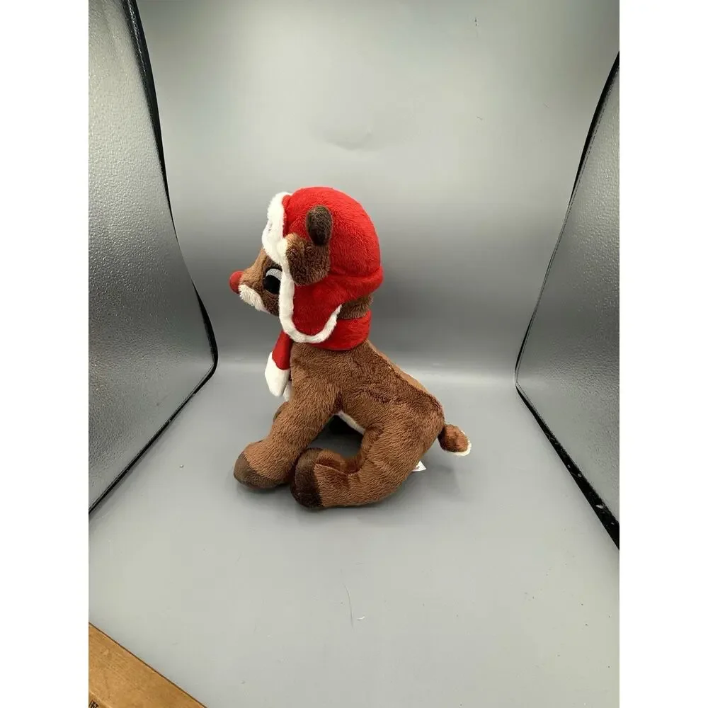 Dan Dee Rudolph Red Nosed Reindeer 12” Plush Winter Hat Scarf Christmas